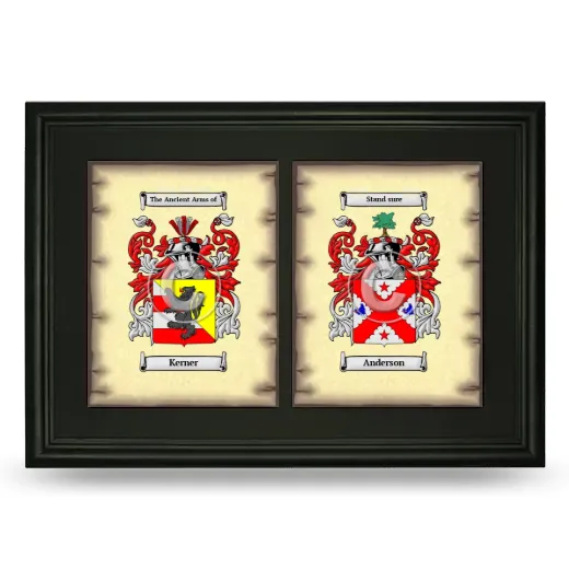 Double Coat of Arms Framed - Black