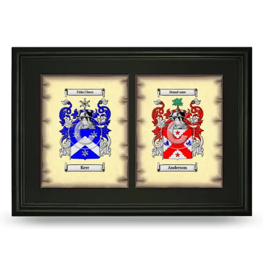 Double Coat of Arms Framed - Black