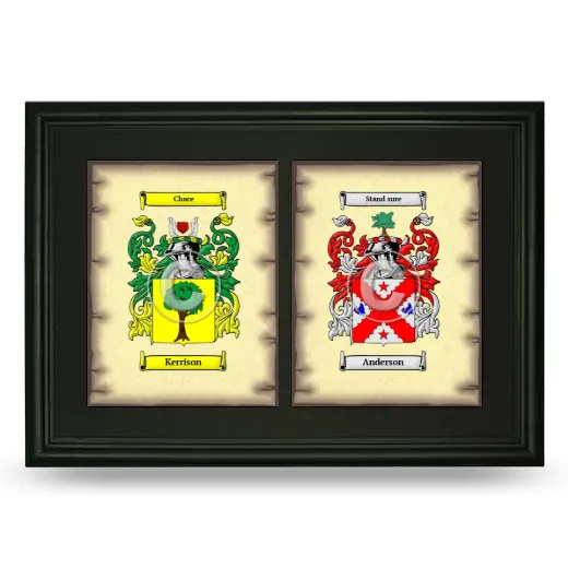 Double Coat of Arms Framed - Black
