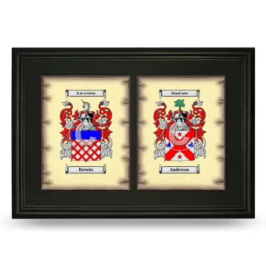 Double Coat of Arms Framed - Black