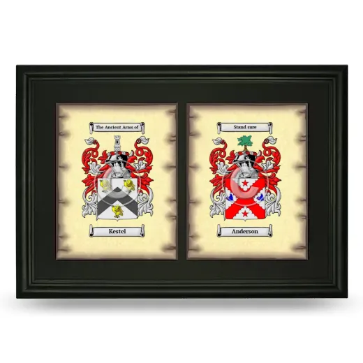 Double Coat of Arms Framed - Black