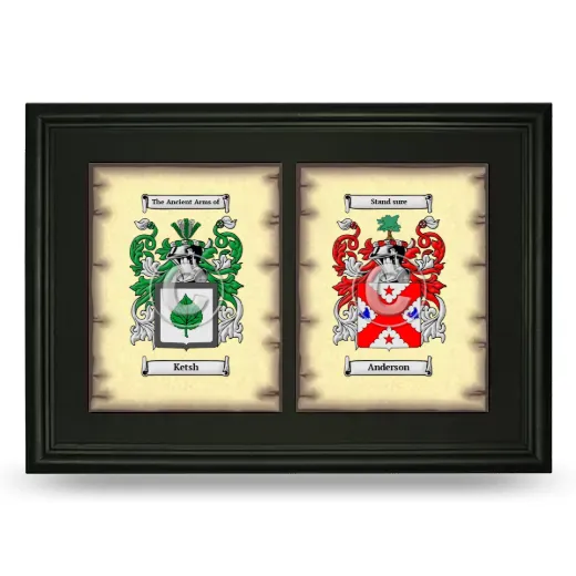 Double Coat of Arms Framed - Black