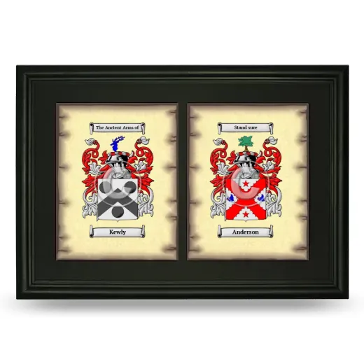 Double Coat of Arms Framed - Black
