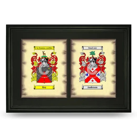 Double Coat of Arms Framed - Black