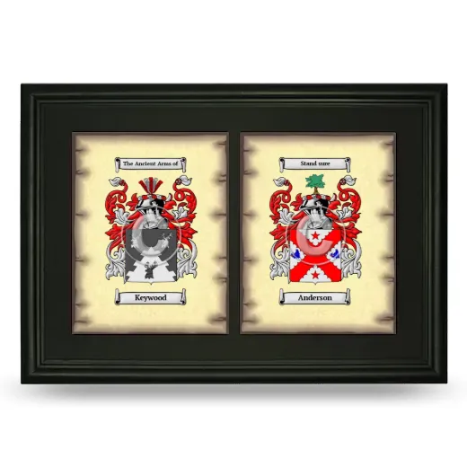 Double Coat of Arms Framed - Black