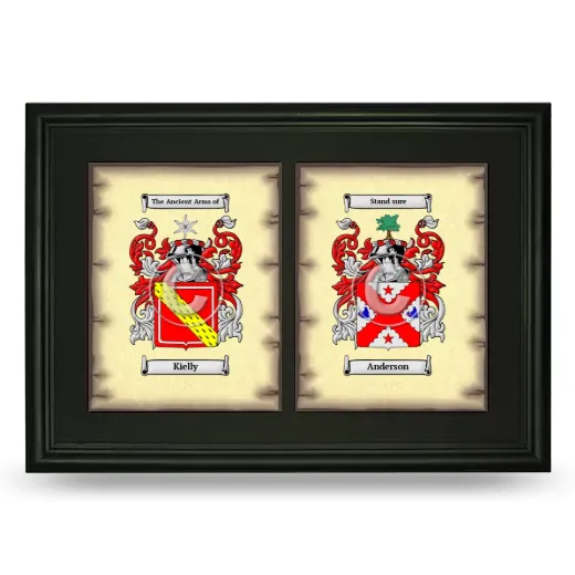 Double Coat of Arms Framed - Black