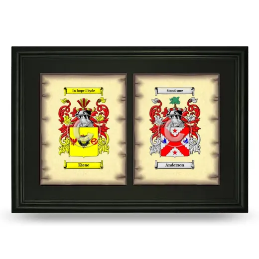 Double Coat of Arms Framed - Black