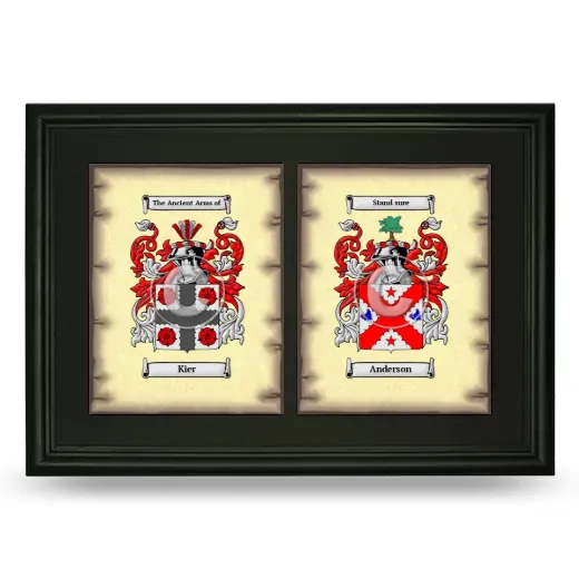 Double Coat of Arms Framed - Black