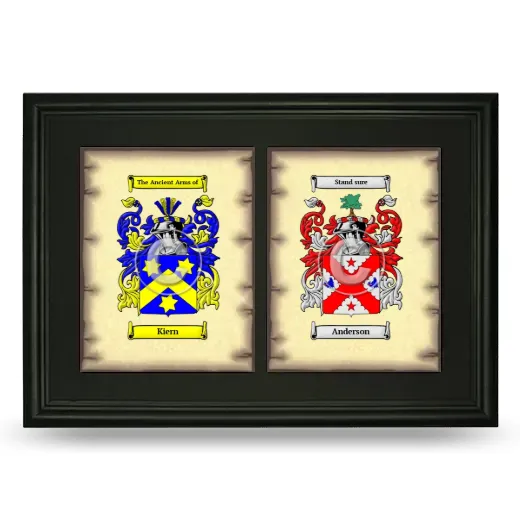 Double Coat of Arms Framed - Black