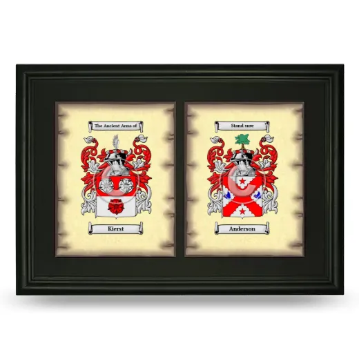 Double Coat of Arms Framed - Black