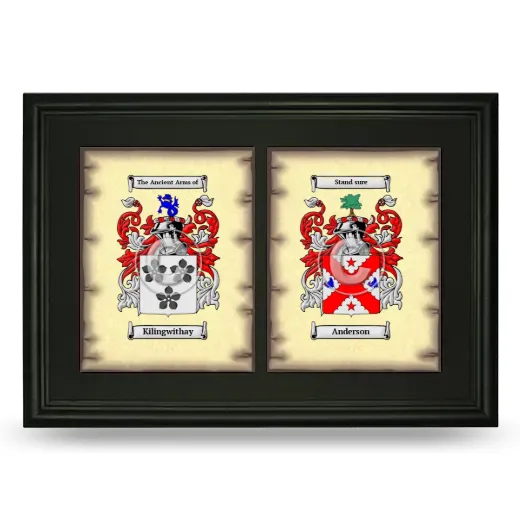 Double Coat of Arms Framed - Black