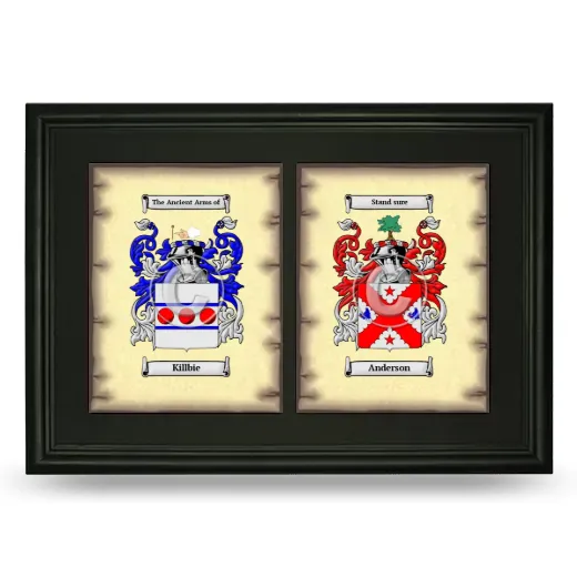 Double Coat of Arms Framed - Black