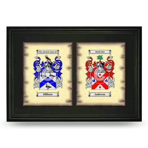 Double Coat of Arms Framed - Black