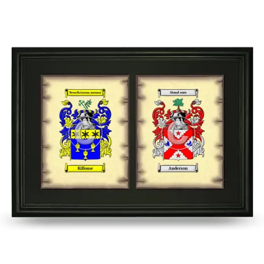Double Coat of Arms Framed - Black