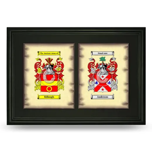 Double Coat of Arms Framed - Black