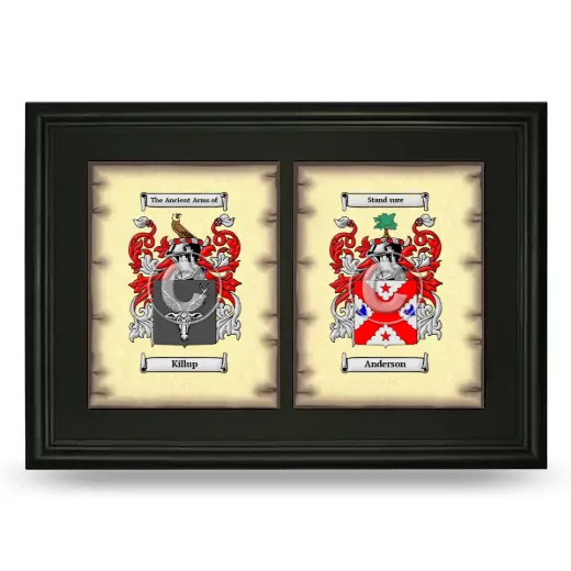 Double Coat of Arms Framed - Black