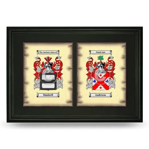 Double Coat of Arms Framed - Black