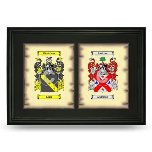 Double Coat of Arms Framed - Black