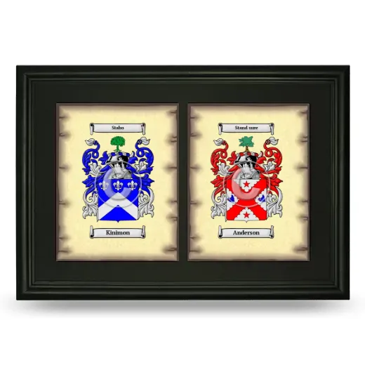 Double Coat of Arms Framed - Black