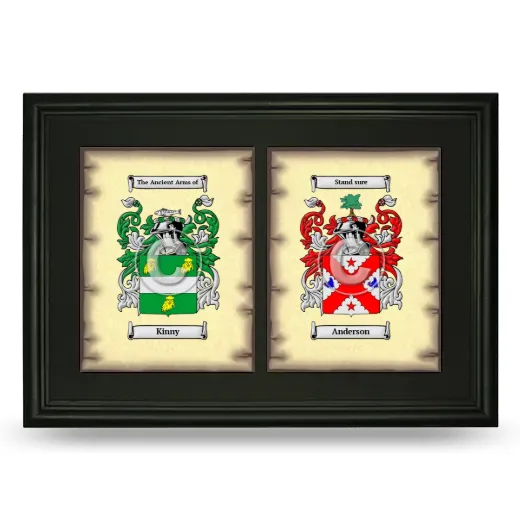 Double Coat of Arms Framed - Black