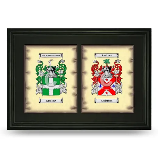 Double Coat of Arms Framed - Black