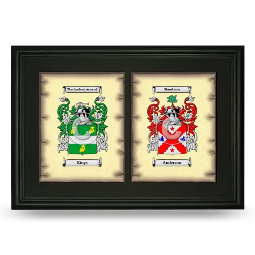 Double Coat of Arms Framed - Black