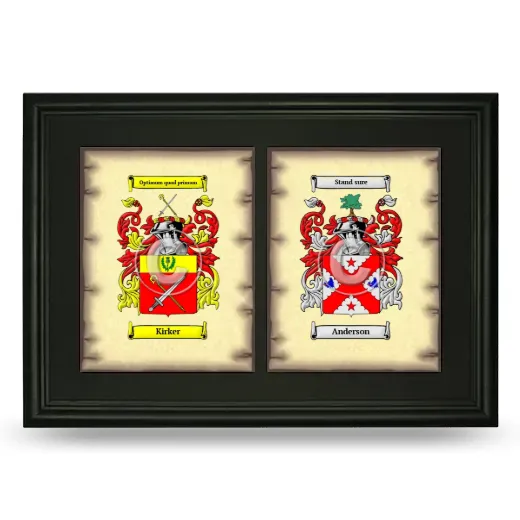 Double Coat of Arms Framed - Black
