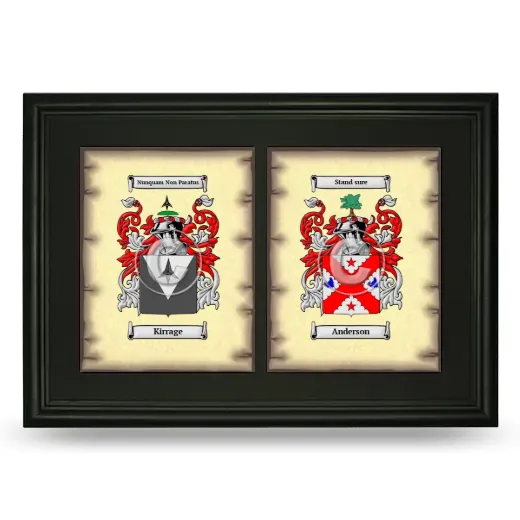 Double Coat of Arms Framed - Black
