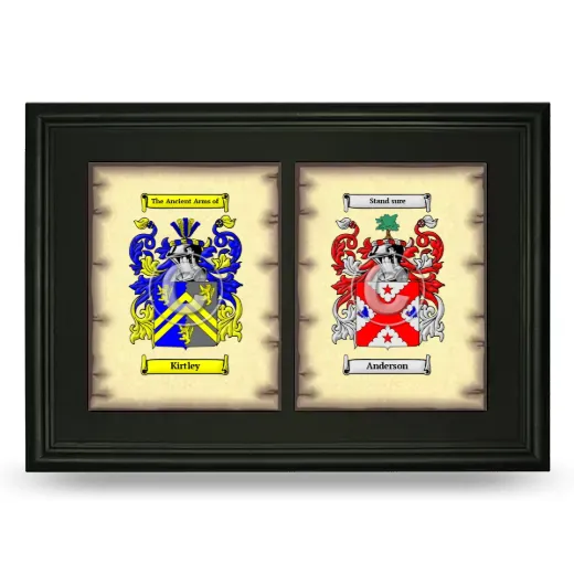 Double Coat of Arms Framed - Black