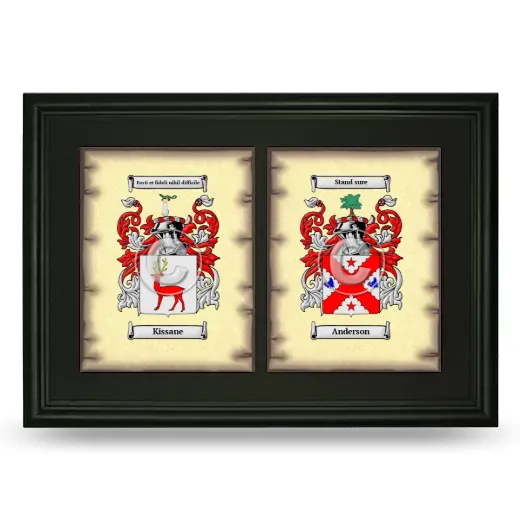 Double Coat of Arms Framed - Black