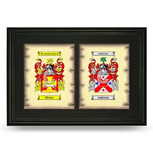 Double Coat of Arms Framed - Black