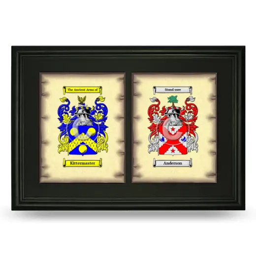 Double Coat of Arms Framed - Black