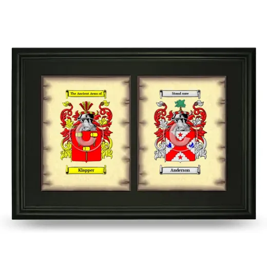 Double Coat of Arms Framed - Black