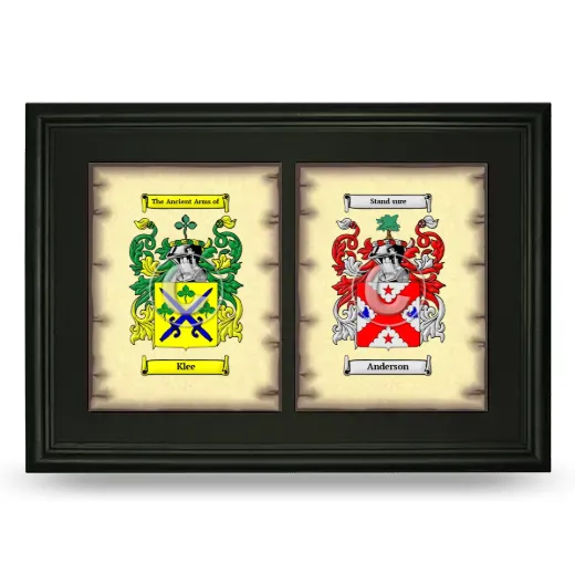 Double Coat of Arms Framed - Black