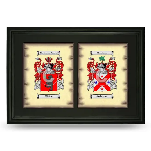 Double Coat of Arms Framed - Black