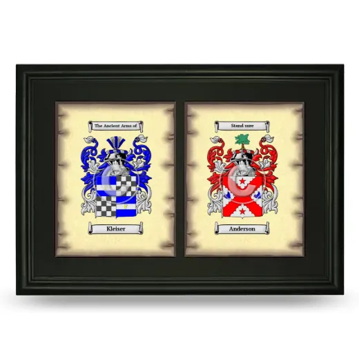 Double Coat of Arms Framed - Black