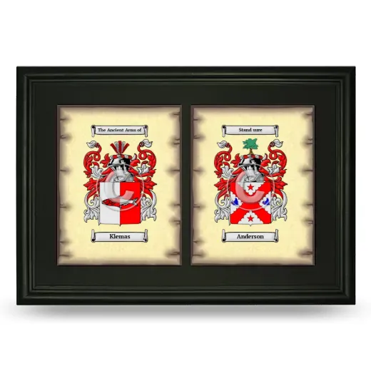 Double Coat of Arms Framed - Black