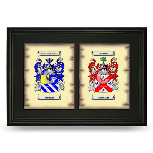 Double Coat of Arms Framed - Black