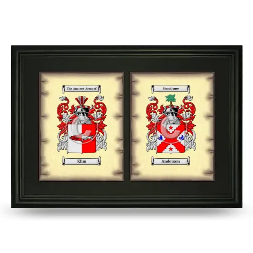 Double Coat of Arms Framed - Black