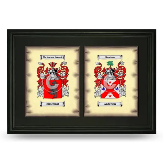 Double Coat of Arms Framed - Black