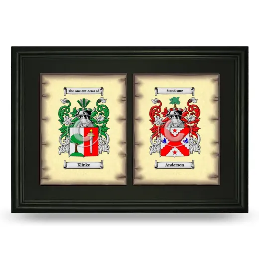 Double Coat of Arms Framed - Black