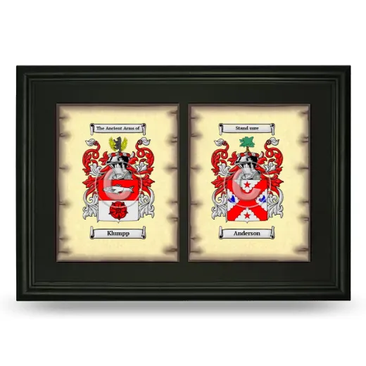 Double Coat of Arms Framed - Black