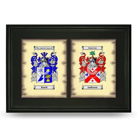 Double Coat of Arms Framed - Black