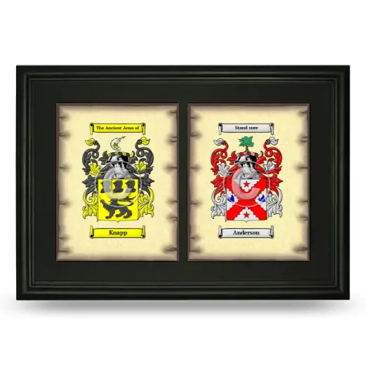 Double Coat of Arms Framed - Black