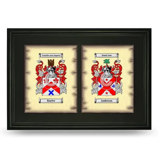 Double Coat of Arms Framed - Black