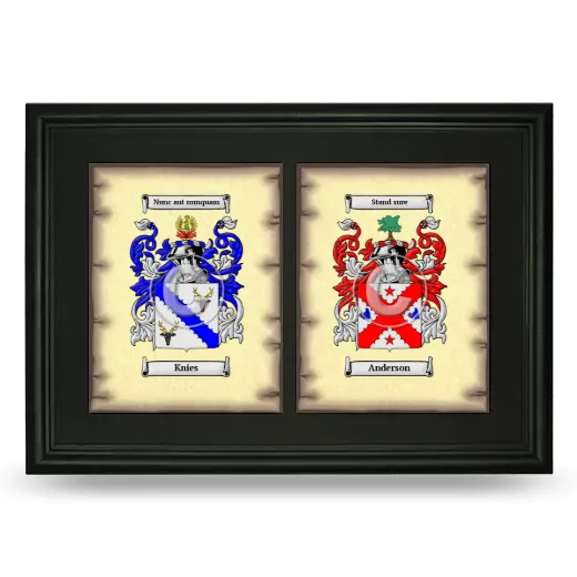 Double Coat of Arms Framed - Black