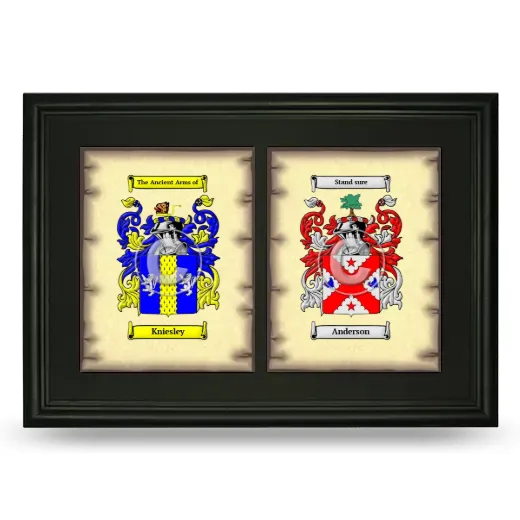 Double Coat of Arms Framed - Black