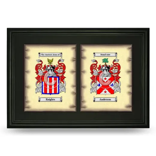 Double Coat of Arms Framed - Black