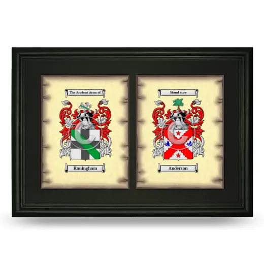 Double Coat of Arms Framed - Black