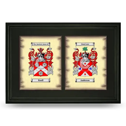 Double Coat of Arms Framed - Black